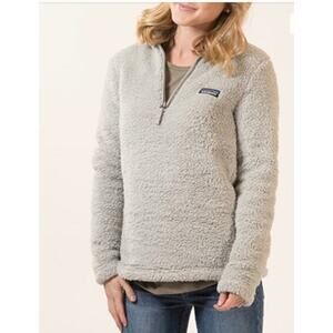 Patagonia Pullover Womens Gray Los Gatos 1/4 Zip High Pile Fleece Sweater Sz M